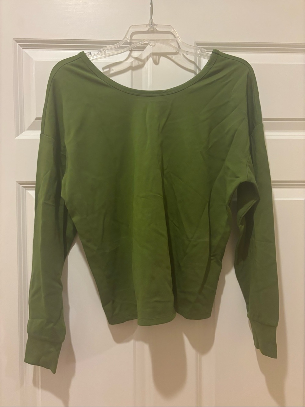 CAbi Olive Boatneck Long Sleeve Top